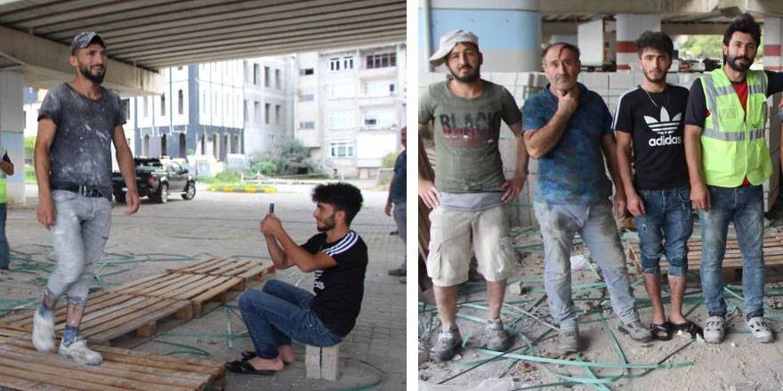 İnşaat işçileri defile yaptı, 2 günde 5 milyon izlendi!