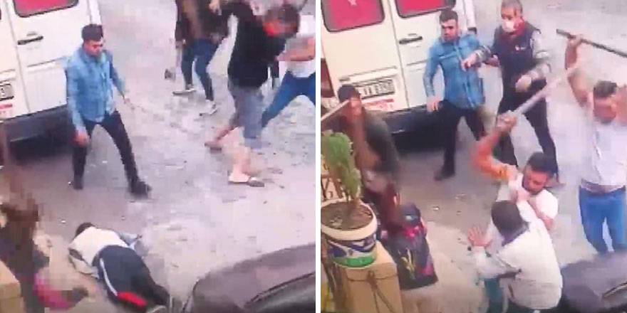 Avcılar'da baltalı kavga kamerada!