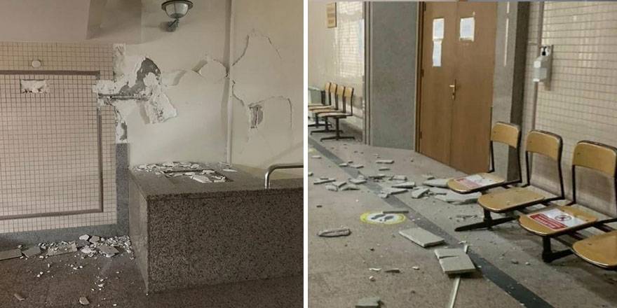 Depremden etkilenen İzmir Adliyesi hasar gördü