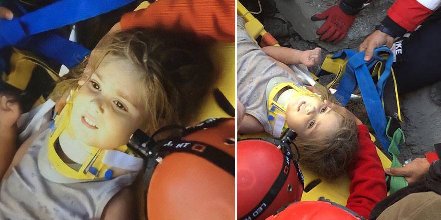 91. saatte 4 yaşındaki Ayla Gezgin sağ çıkarıldı