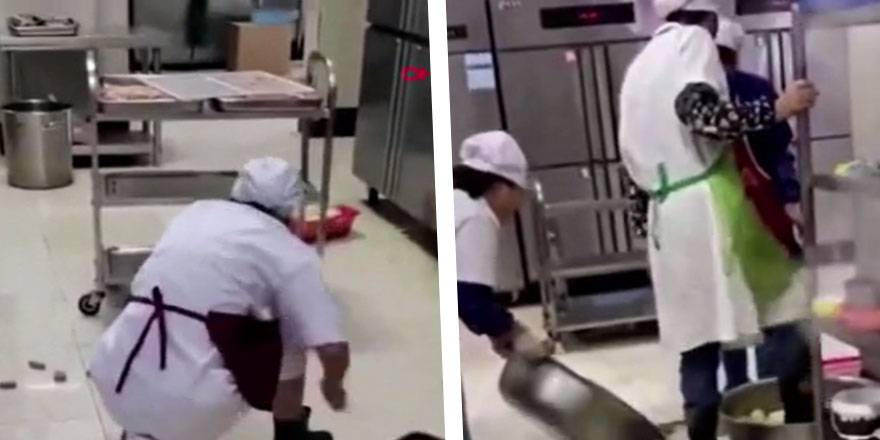 Üniversite kantininde iğrenç görüntüler