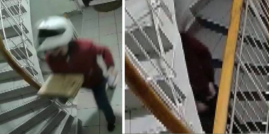 Beşiktaş'ta kuryeden iğrenç görüntüler