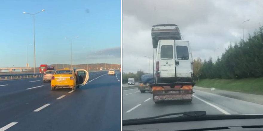 İstanbul trafiğinde tehlikeli anlar!