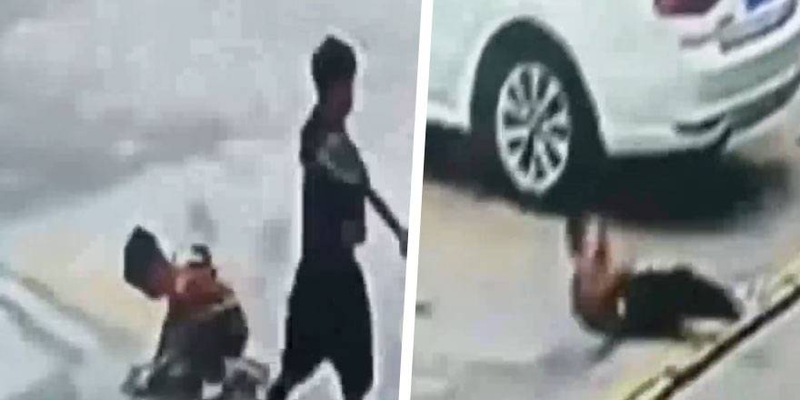 Çin’de rögar kapağına maytap atan çocuk ölümden döndü