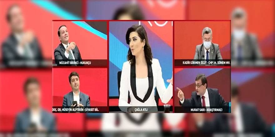 TV 100 canlı yayınında ortalık karıştı...