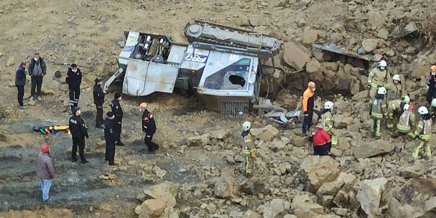 Arnavutköy'de taş ocağında göçük