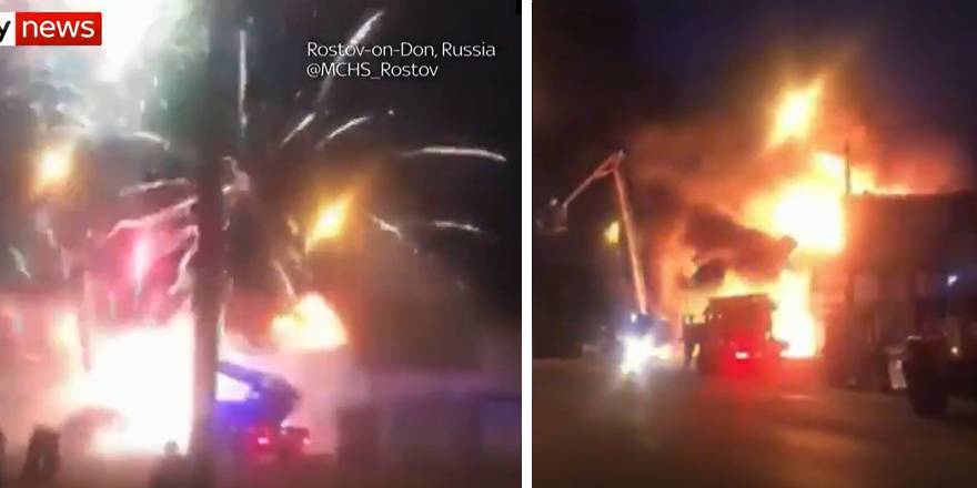 Havai fişek fabrikası patlayınca ortaya bu görüntüler ortaya çıktı