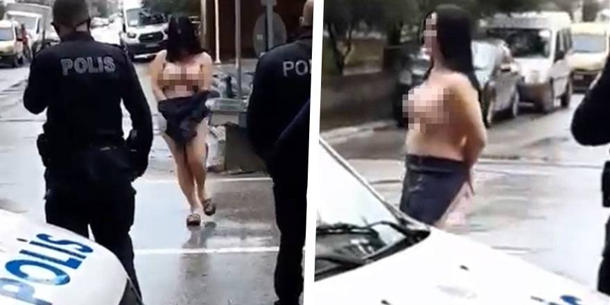 Sokakta çırılçıplak soyundu