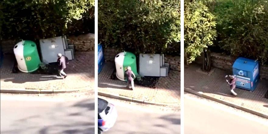 Cadde yürüyen bir adam aniden bağırmaya başladı