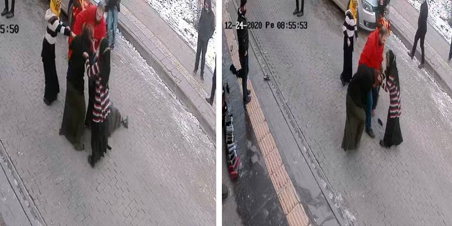 Suriyeli kadınlar birbirine girdi