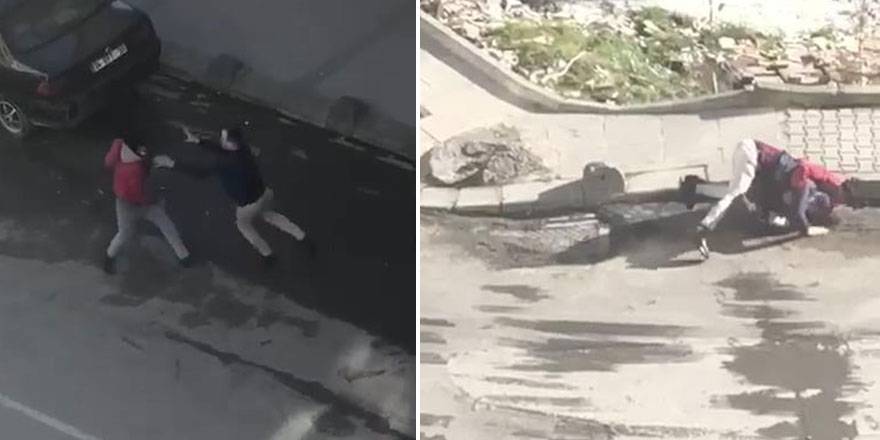 Arnavutköy'de önce kavga ettiler sonra sarıldılar!