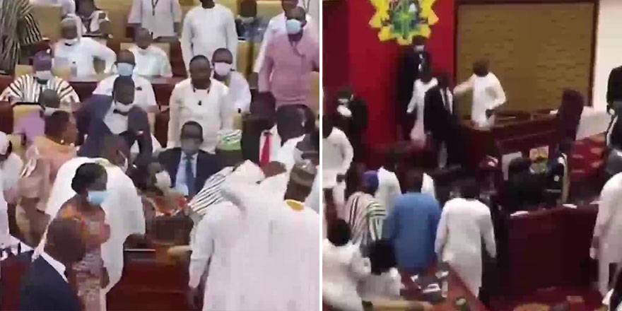 Gana Parlamentosunda kavga!