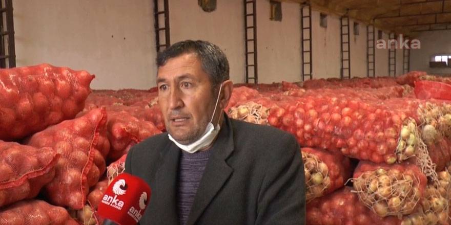 Ankara'da soğan üreticisi Mesut Gümüş isyan etti