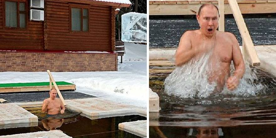 Putin, Ortodoks Noel'ini böyle kutladı! -20 derecede...