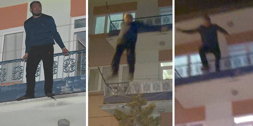 Sivas'ta bir kişi balkondan atladı!