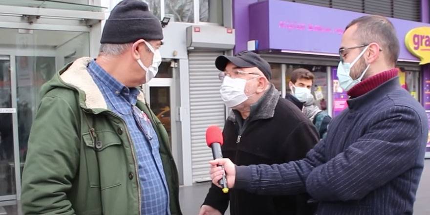 Sokak röportajında büyük kavga!