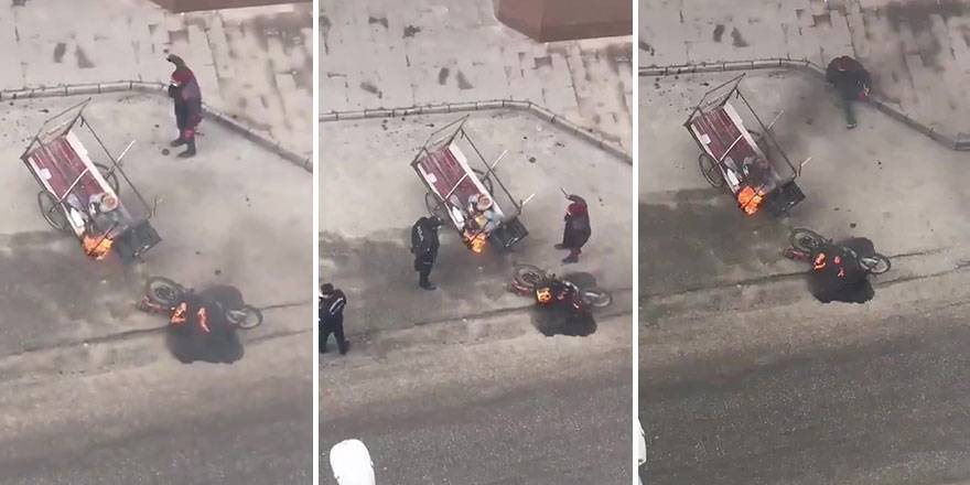 Ekonomik bunalıma giren çaresiz adam belediye önünde...