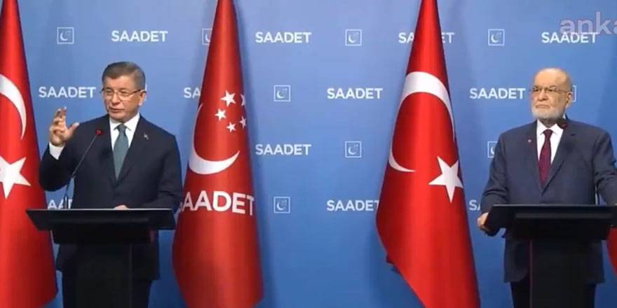 Davutoğlu ve Karamollaoğlu'ndan ortak açıklama