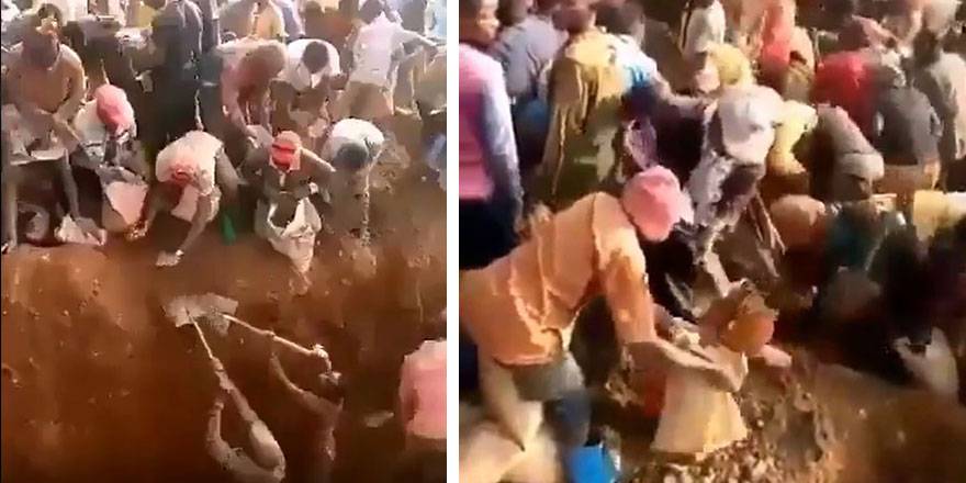 Altın fışkıran dağa hücum ettiler