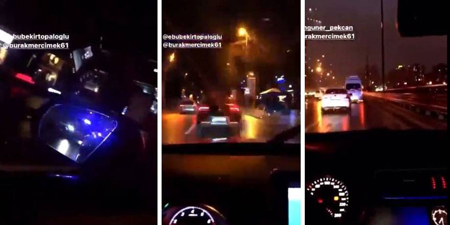 Bakan çocuğunun çakarlı araç keyfi