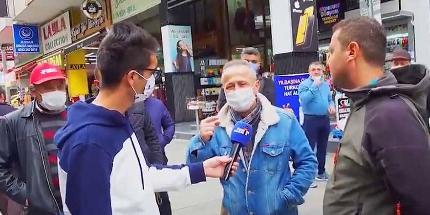 Sokak röportajında AKP tartışması