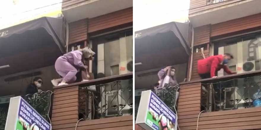 Balkondan balkona zıpladılar başaramadılar! Polis akıllarını başlarından aldı