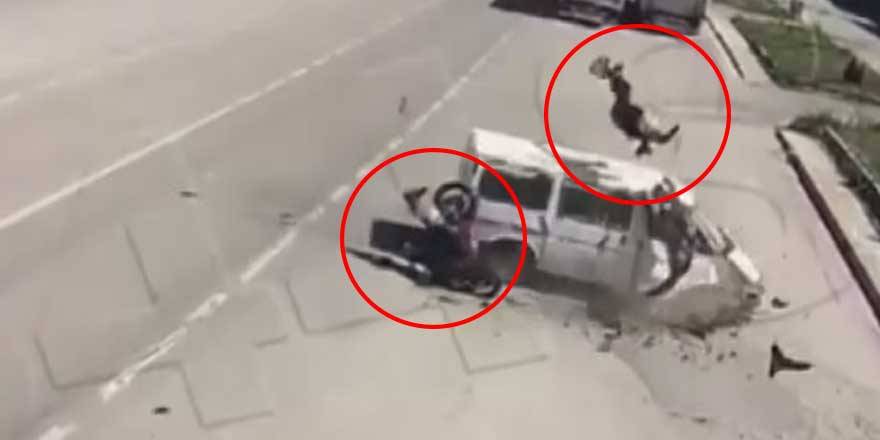 Genç motosikletlinin son anları!