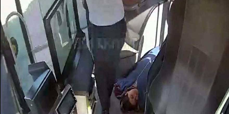 Otobüste panik dolu anlar! Yolcuları indirdi son sürat ilerledi