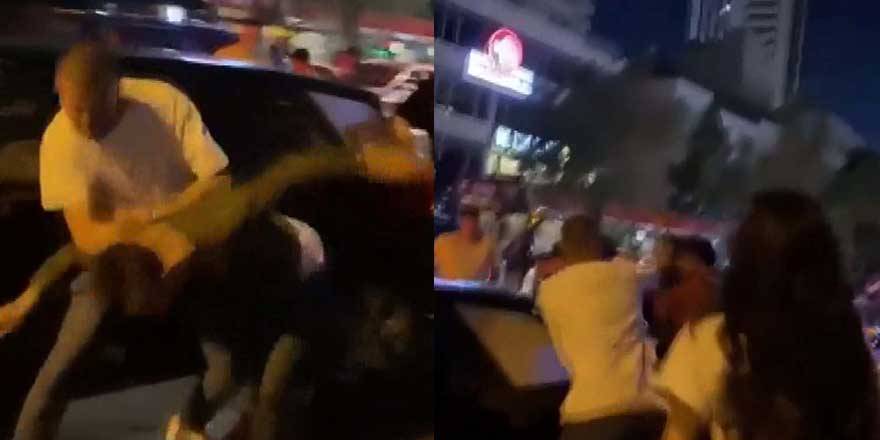Kafede şişeli yumruklu kavga sokağa taştı! Herkes birbirine girdi
