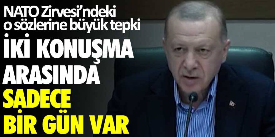 NATO Zirvesi'ndeki o sözlerine büyük tepki: İki konuşma arasında sadece bir gün var