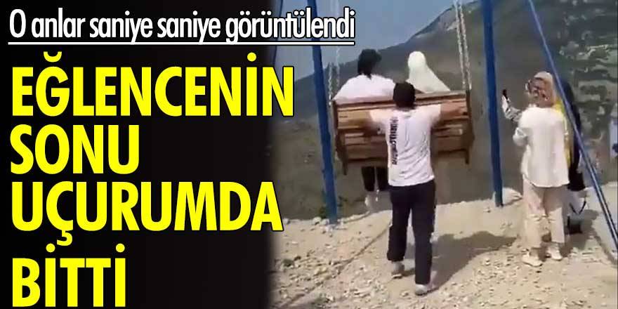 Eğlencenin sonu uçurumda bitti... O anlar saniye saniye görüntülendi