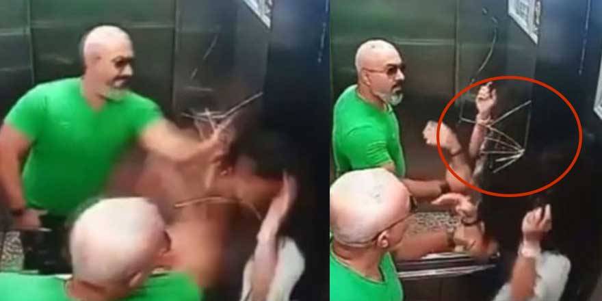 Asansörde çocuğa şiddet!