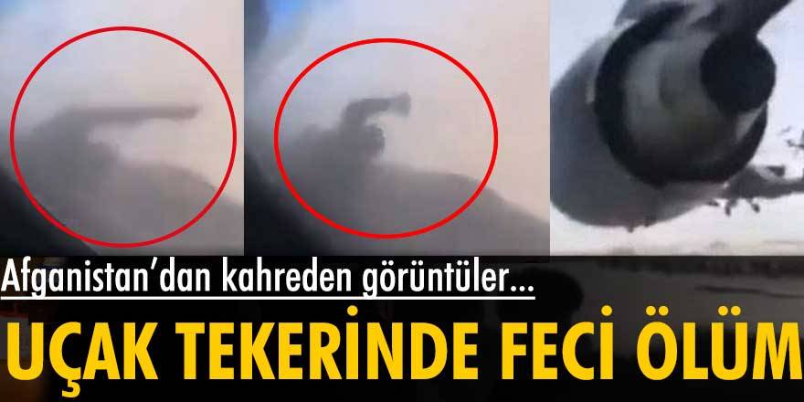 Taliban'dan kaçmak için uçağın tekerleğine tırmanan bir Afgan, dehşet anlarını böyle kaydetmiş