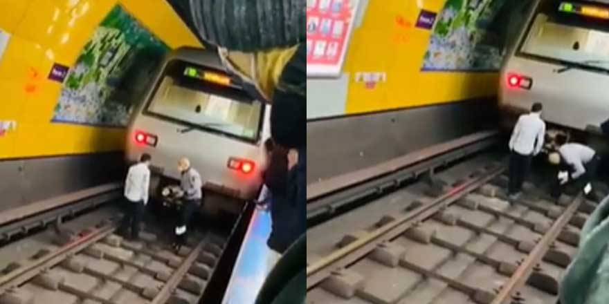 Osmanbey Metro istasyonunda intihar girişimi