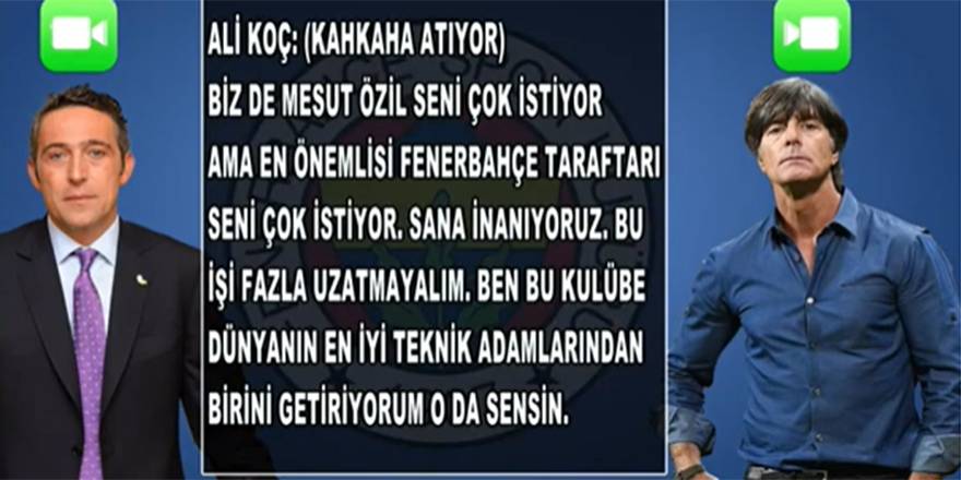 Ali Koç ve Löw'ün görüşmesi TV100'de yayınlandı! Alman basını haber yaptı...
