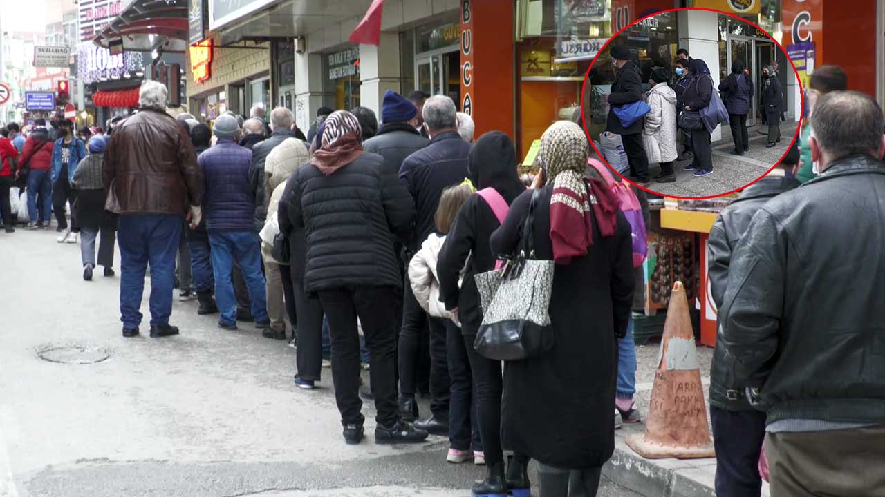 Uzun sıralar oluştu! Bu da 'askıda ekmek' kuyruğu