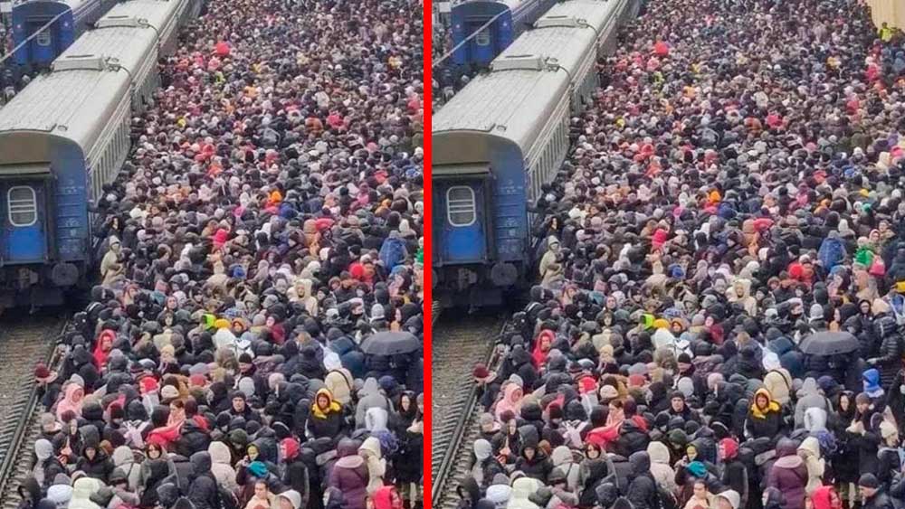 Bu görüntülere yürek dayanmaz! Kaçmak isteyenler tren istasyonuna akın etti