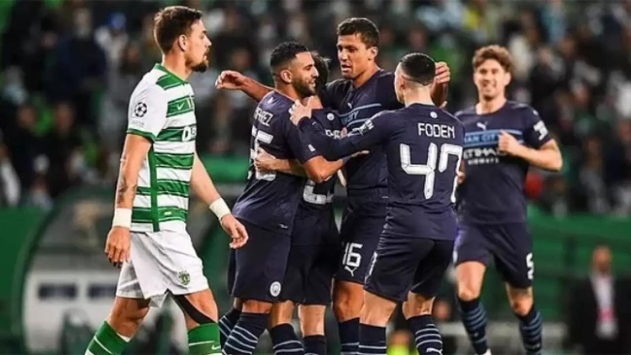 Manchester City ilk maçta işi bitirdi, Sporting Lizbon veda etti