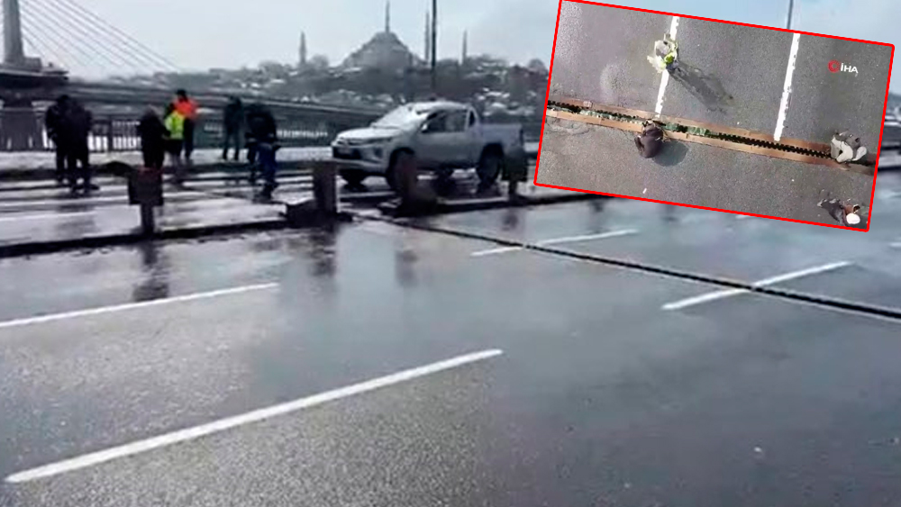 Unkapanı Köprüsü'nün bağlantı noktası ayrıldı! Trafiğe kapatıldı