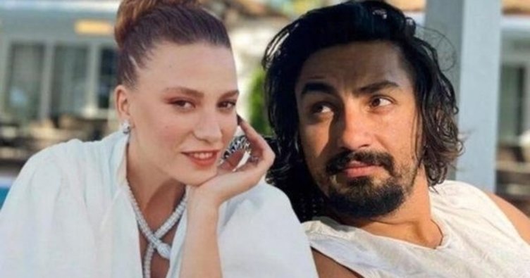 Serenay Sarıkaya ve Umut Evirgen dudak dudağa