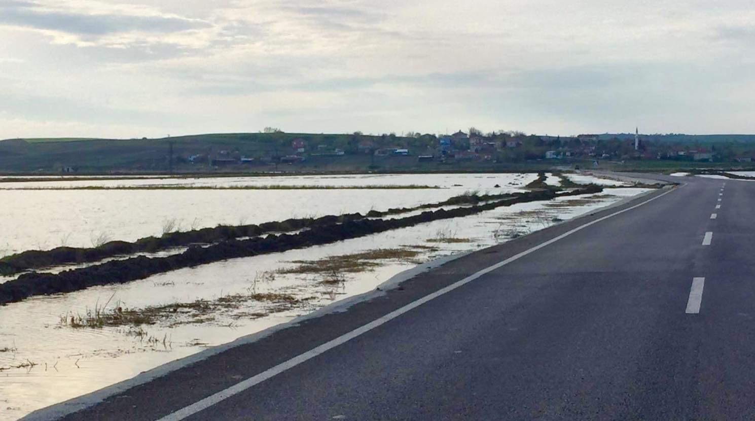 Ergene Nehri taştı, tarım arazileri sular altında kaldı