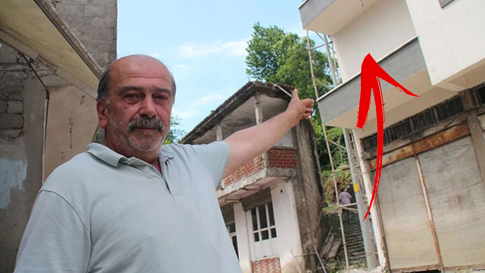 Rize'de fıkralara konu olacak balkon. Görenler dönüp bir daha bakıyor