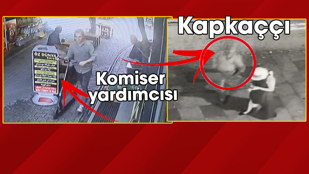 Polis kapkaççının peşine bakın neyle düştü. Takipten kurtulamadı