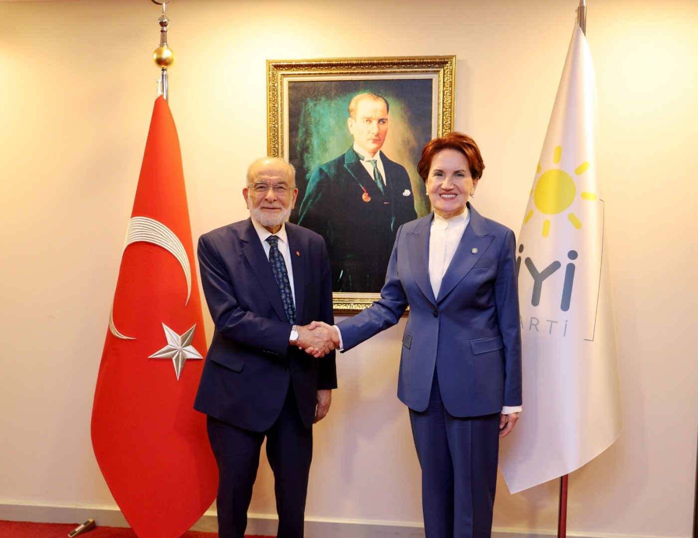 İYİ Parti Genel Başkanı Meral Akşener, Karamollaoğlu'nu ağırladı