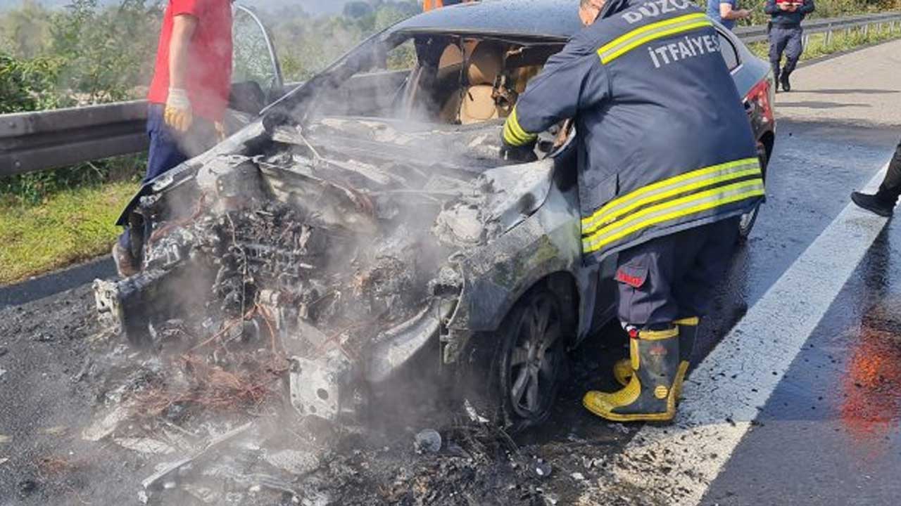 TEM'de otomobil küle döndü!