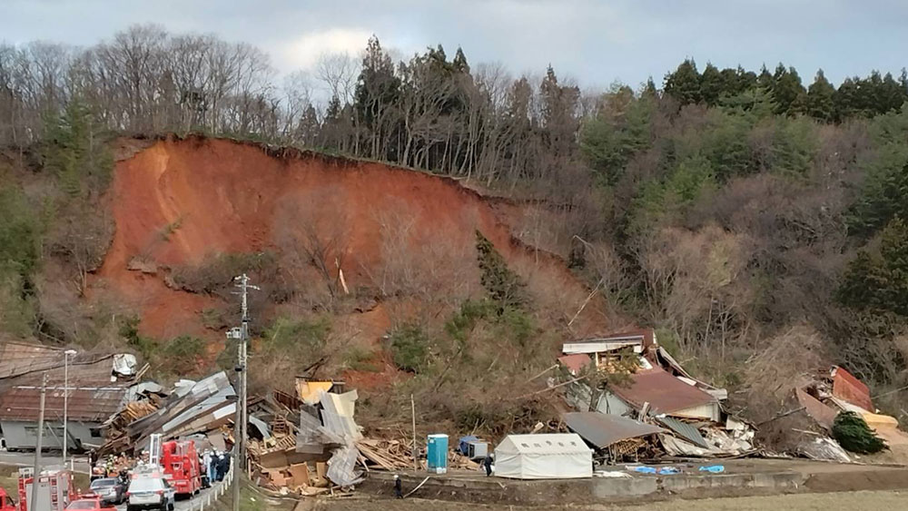 Japonya’da heyelan!