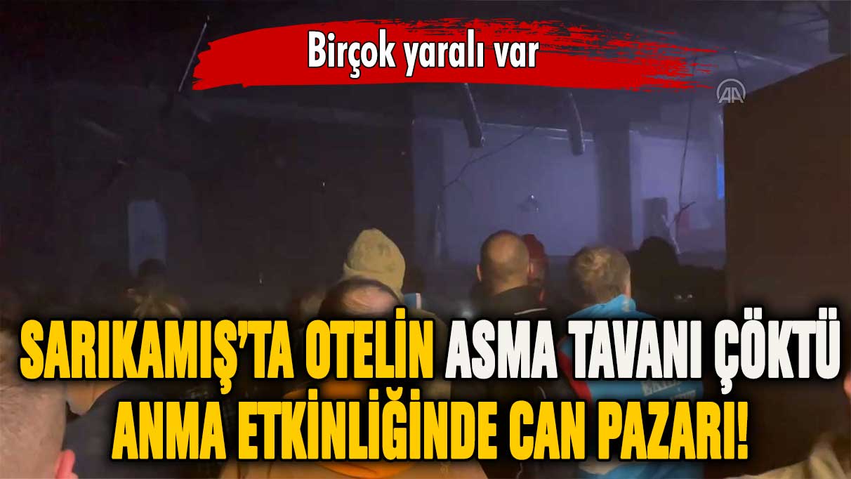 Sarıkamış'ta anma etkinliği yapılan salonun tavanı çöktü! Yaralılar var