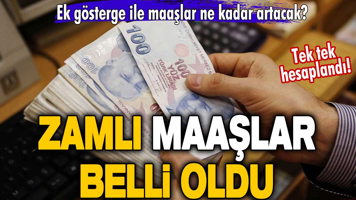 Ek gösterge ile maaşlar ne kadar artacak? Tek tek hesaplandı! İşte yeni zamlı maaşlar