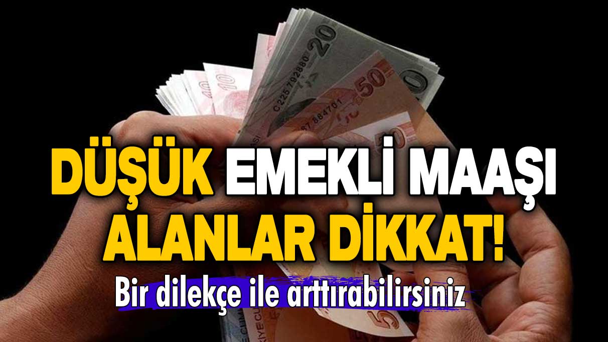 Düşük emekli maaşı alanlar dikkat! Bir dilekçe ile arttırabilirsiniz