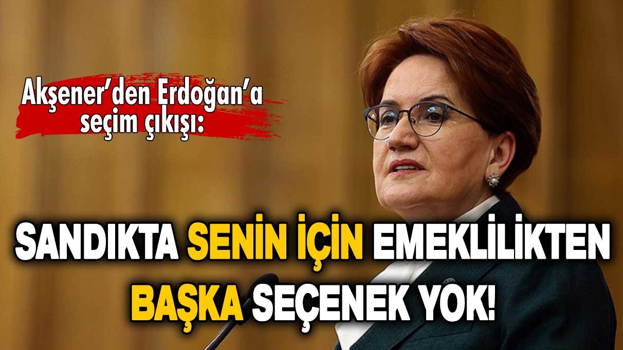 Meral Akşener: Sandıkta senin için emeklilikten başka seçenek yok!